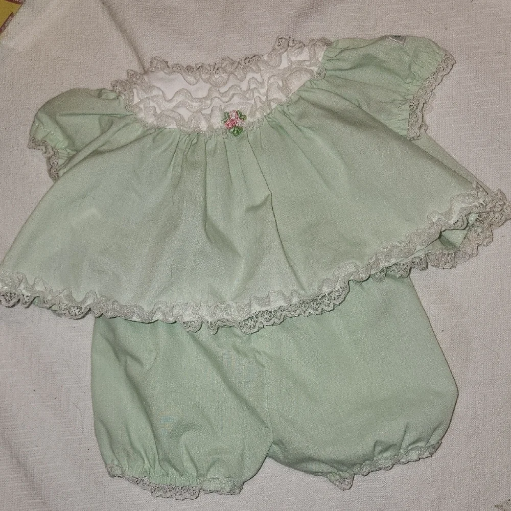 Cabbage Patch Kids | Toys | Adorable Green Baby Outfit With Lace Trim |  Poshmark